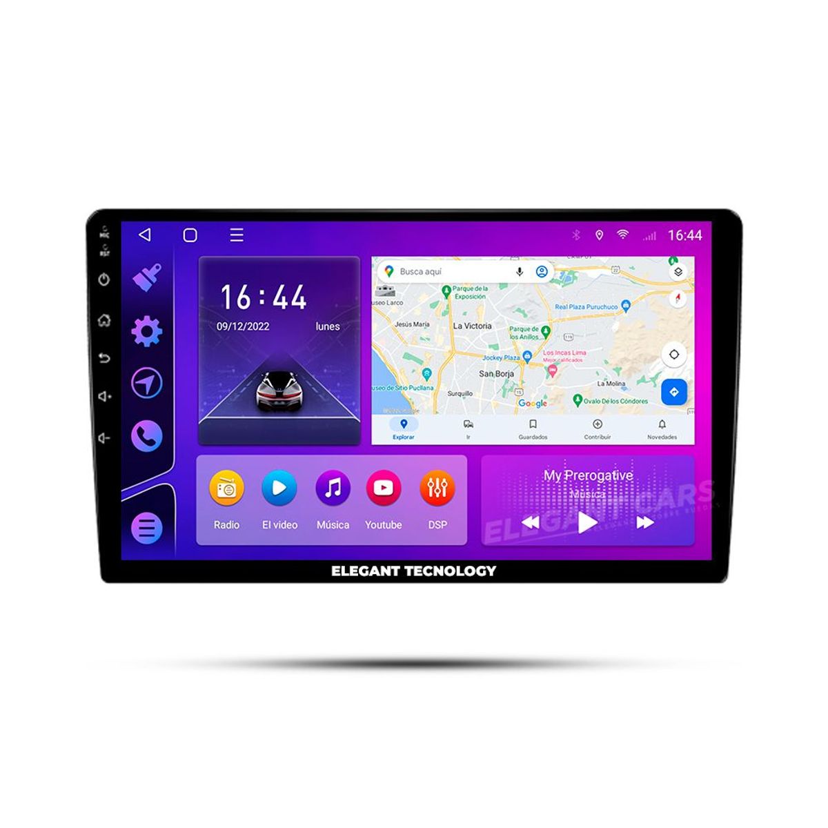 GENERICO - Autoradio Android Elegant Tecnology Baic EU5 Senova D50 2018 4-64Gb 4+64GB 8 Nucleos +Chip