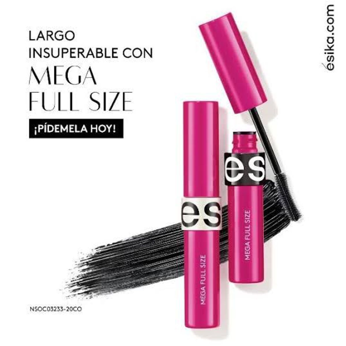 ESIKA - Máscara de pestañas Mega Full Size a prueba de agua