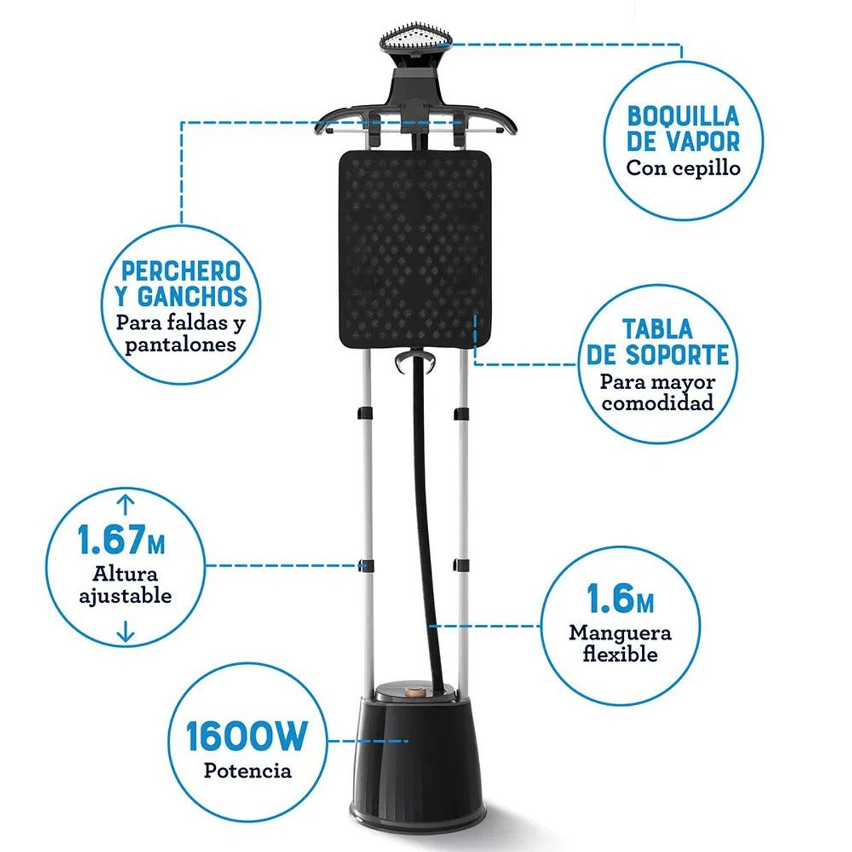 OSTER - Vaporizador de prendas Oster® con tabla de soporte GCSTGS7050