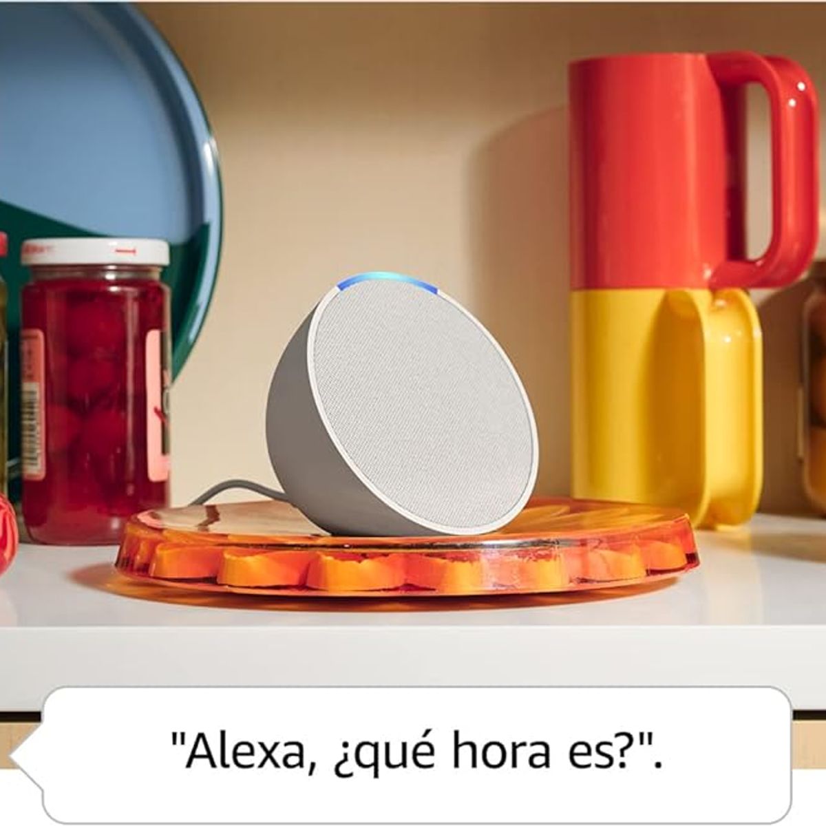 AMAZON - Echo Pop Parlante inteligente wifi y Bluetooth con Alexa color Blanco
