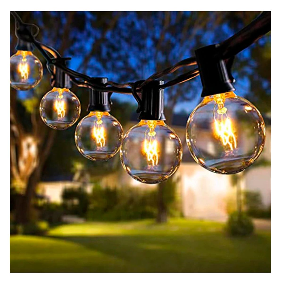 SEISA - Guirnalda Luces Vintage Colgante 25 FOCOS  15 metros LED Jardin