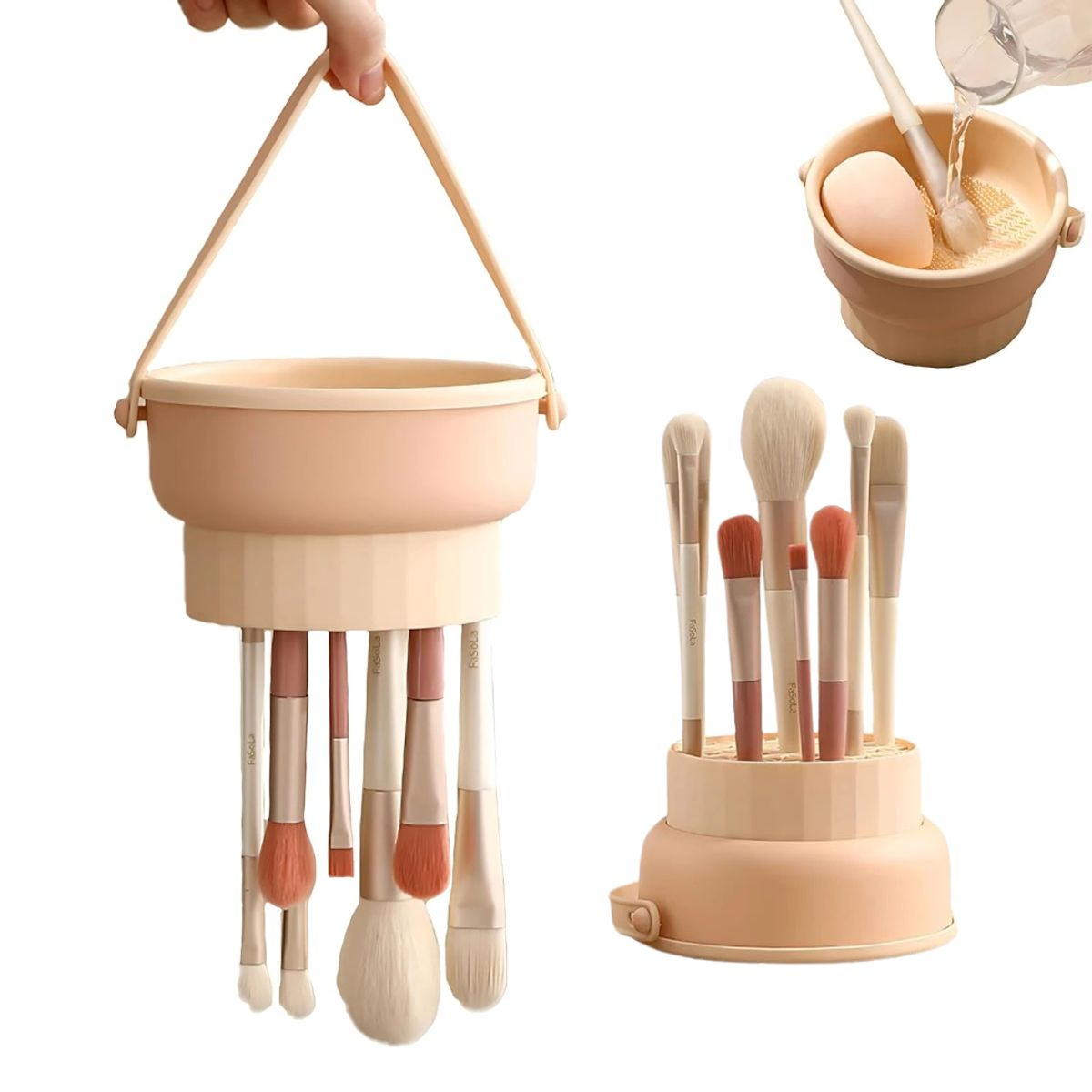 GENERICO - Limpia Brochas Grande Doble Función