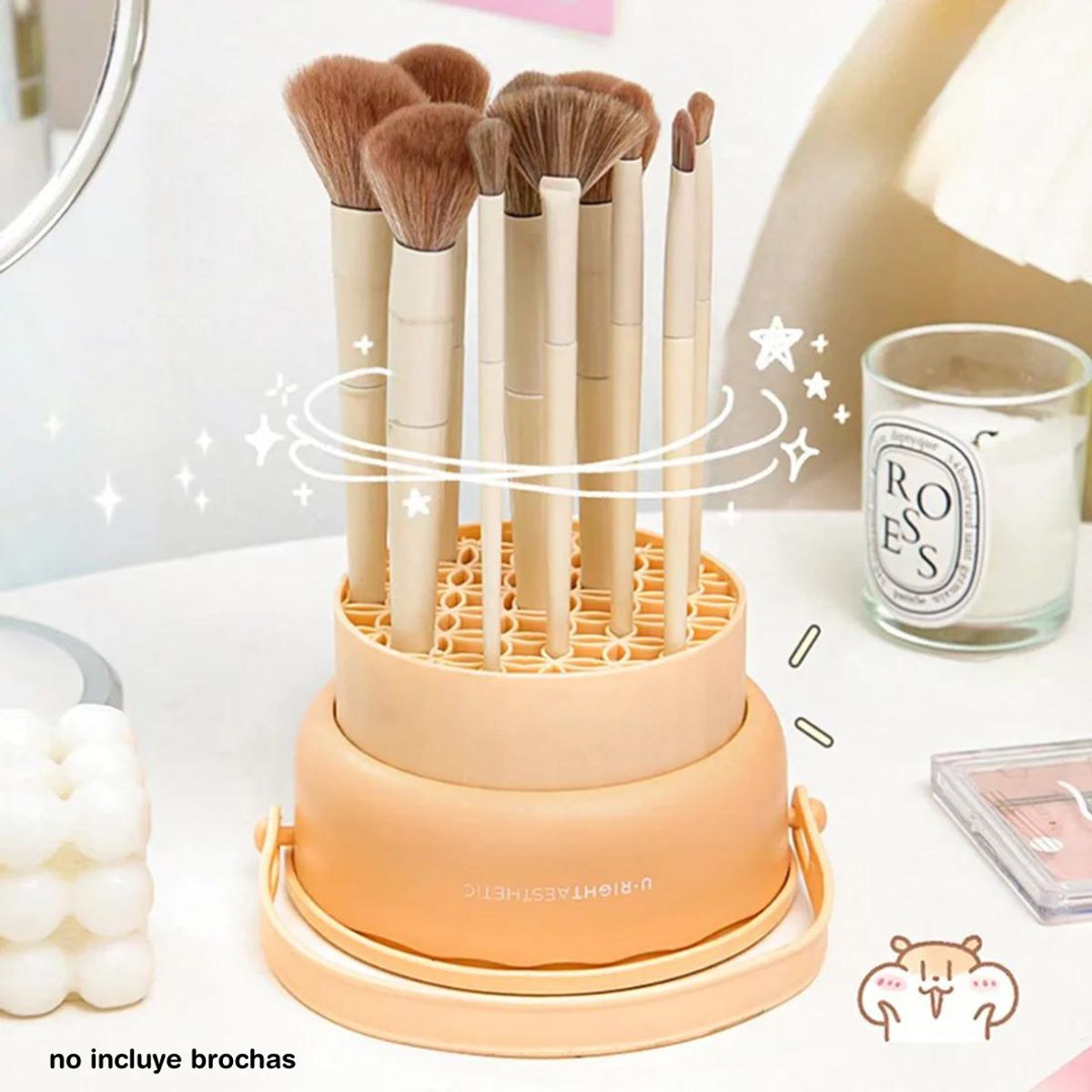 GENERICO - Limpia Brochas Grande Doble Función