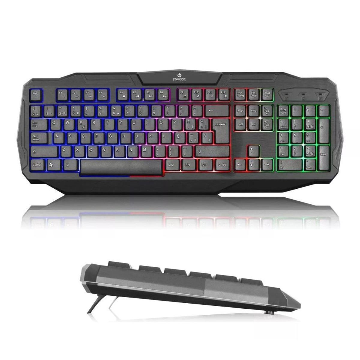 ENKORE - Teclado Gamer Enkore Silicon Con Luces Led