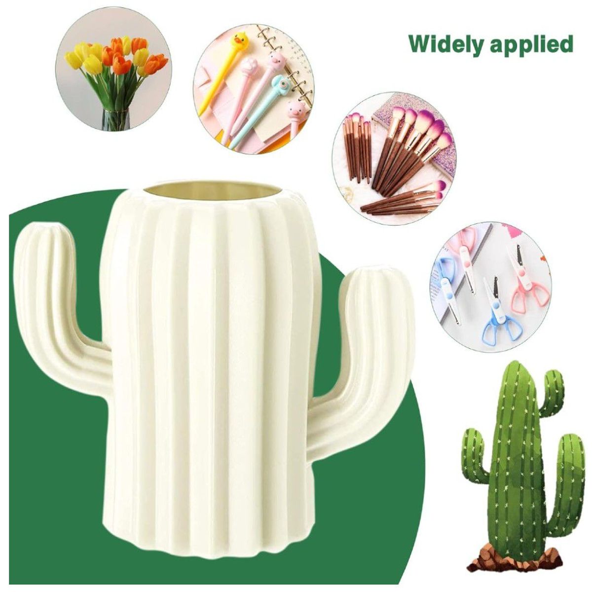 GENERICO - Soporte Multiusos para Lapicero Modelo Cactus de Escritorio