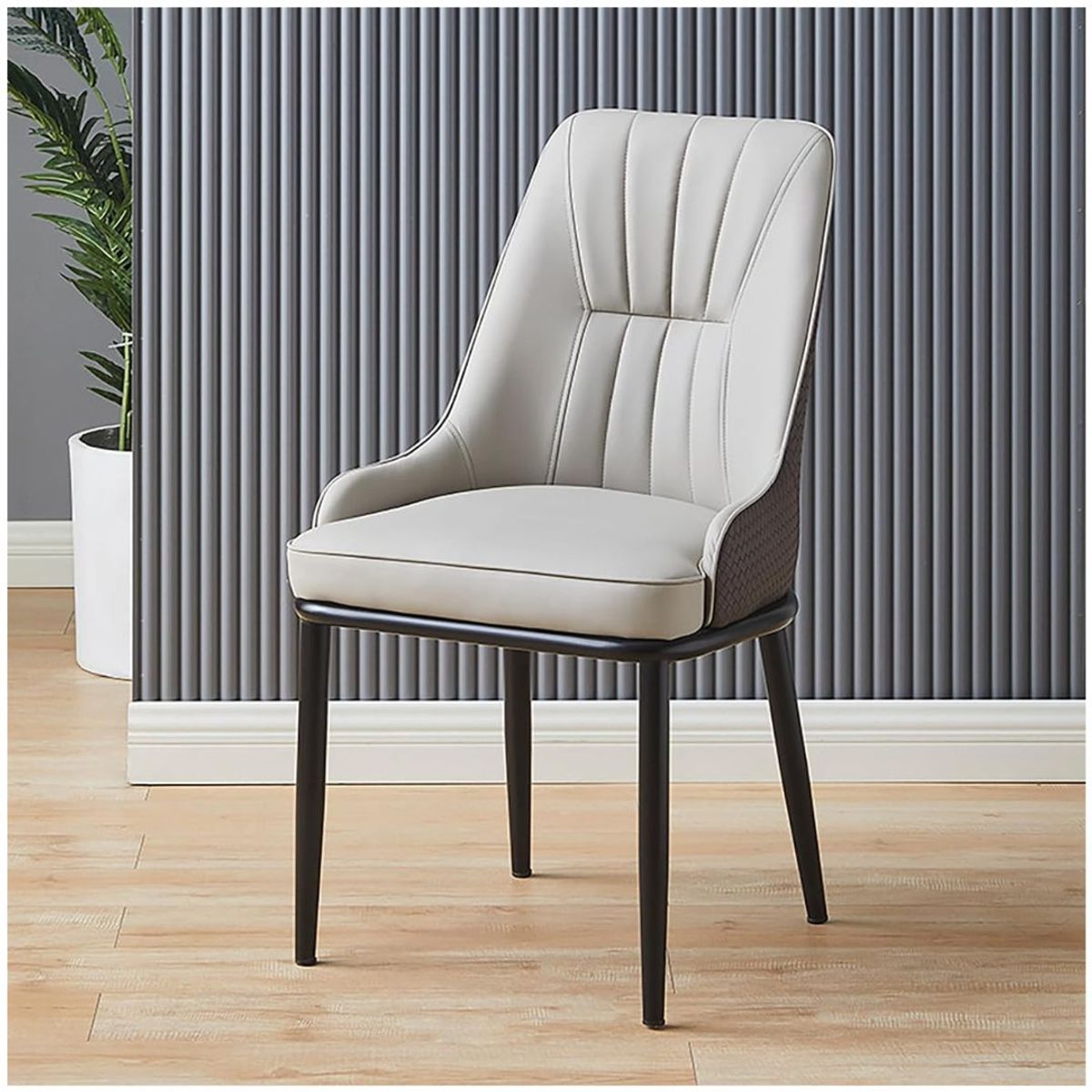INSPIRA MARKET - Silla de comedor minimalista para el hogar cuero PU