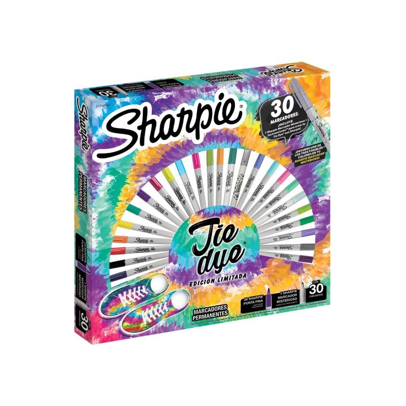 SHARPIE - Sharpie Punta Fina Tie Dye Ruleta x30 Marcadores
