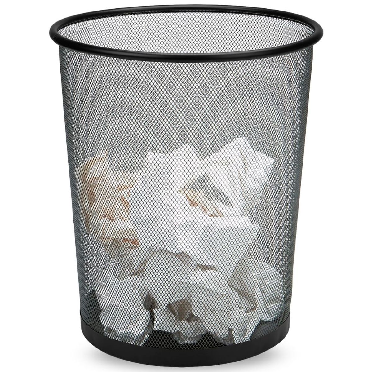 MINARI - Tacho de Basura Papelera de Oficina Grande Negro P45