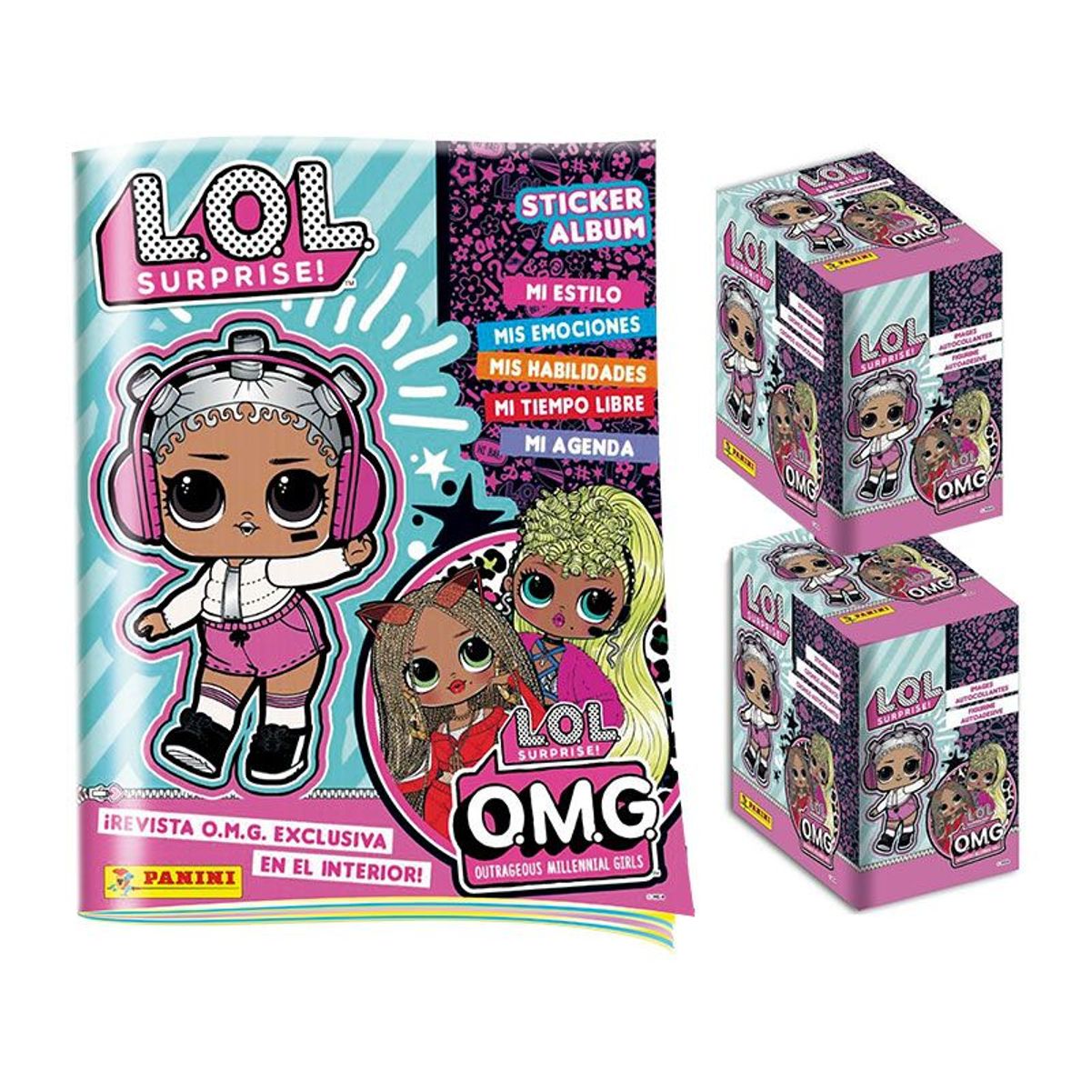 PANINI - 1 Álbum Tapa Blanda + 2 Cajitas de LOL Surprise 4