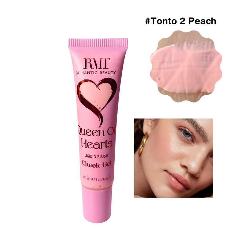 ROMANTIC BEAUTY - Rubor Liquido Queen of Hearts Tono 2 Peach Romantic Beauty