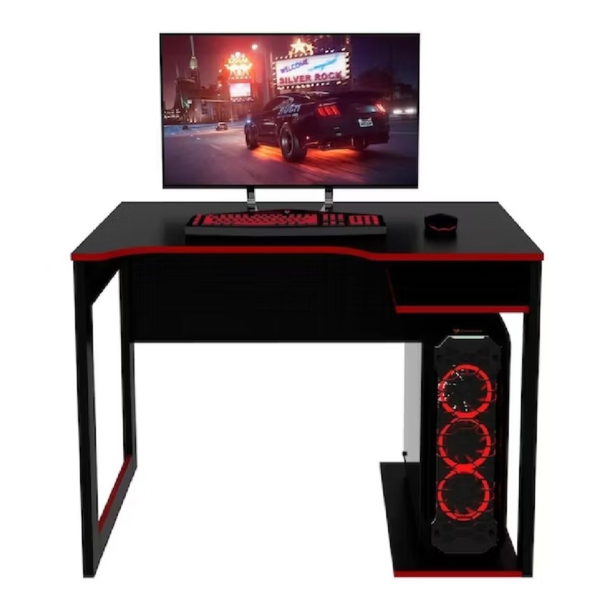 MOBELART - Escritorio Gamer Thonet NegroRojo möbelArt