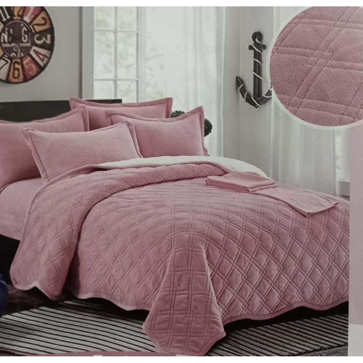 CUTE - CUBRECAMA PIEL DE ANGEL CON CARNERO