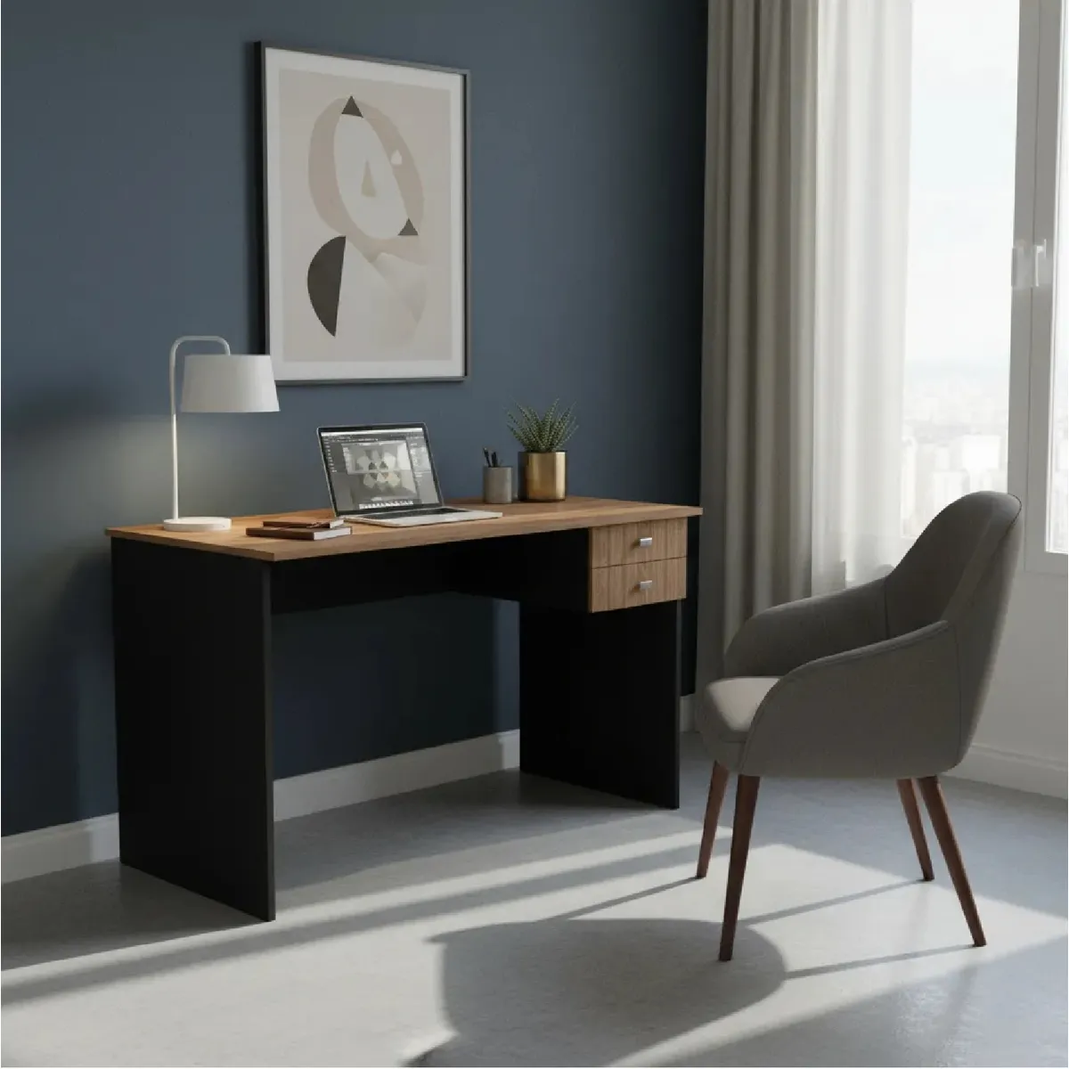 MOBELART - Escritorio Volt Nogal Negro möbelArt
