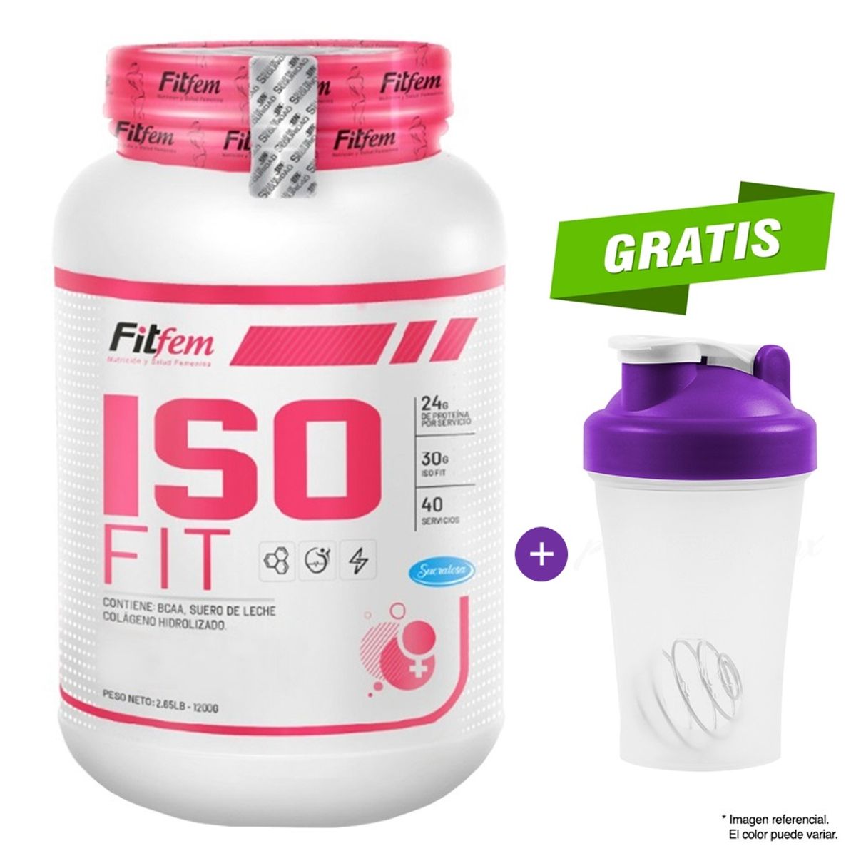 FITFEM - Proteína Iso Fit 1.1 KG - Chocolate Fitfem