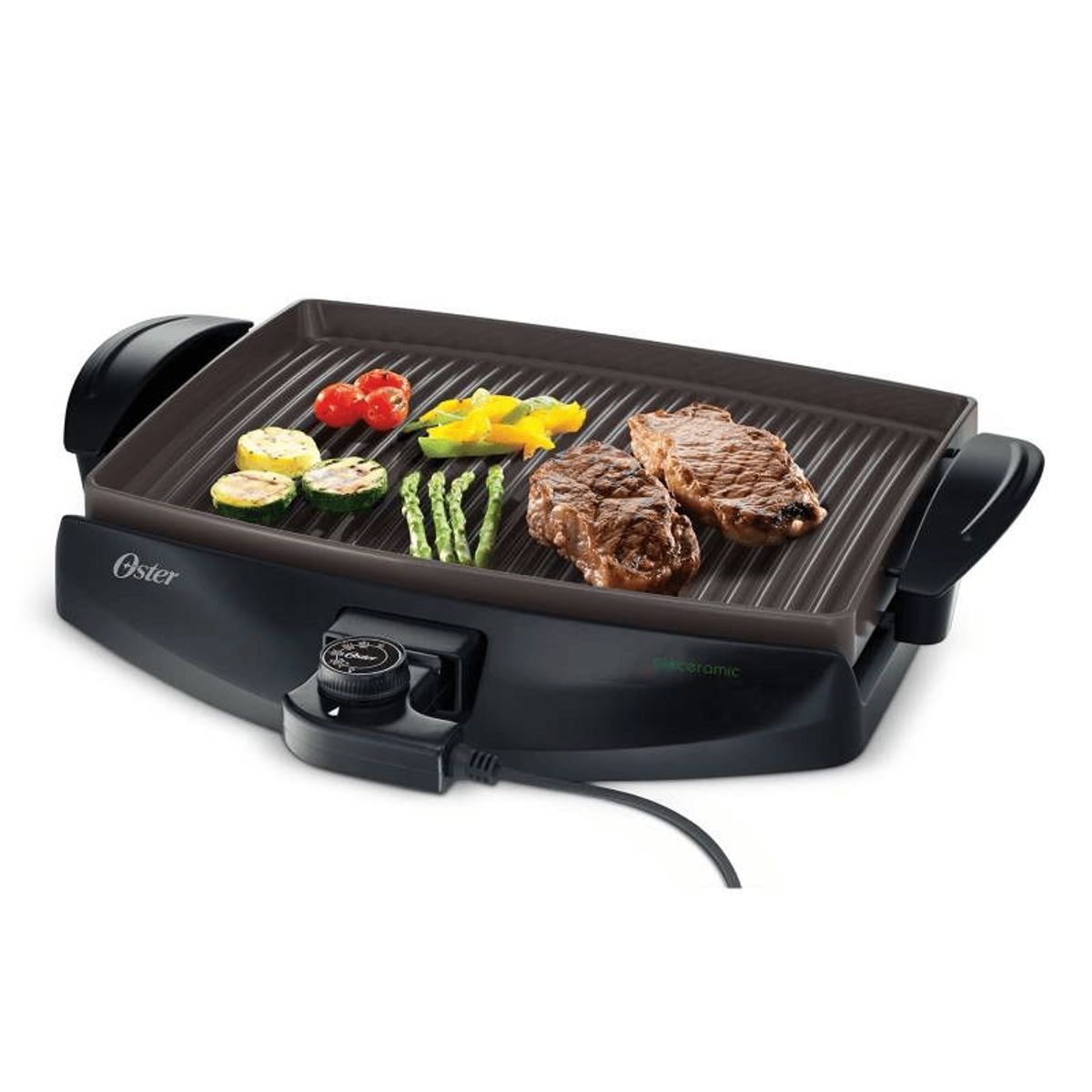 OSTER - Grill Parrilla eléctrica Oster con Bioceramic CKSTGR4768