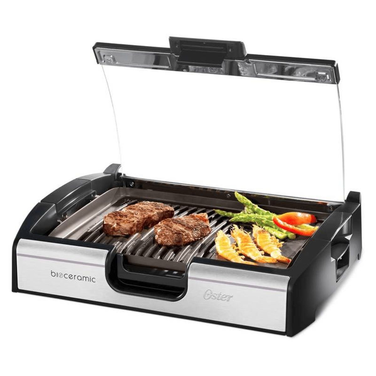 OSTER - Grill Parrilla y planchacon Bioceramic CKSTGR3006