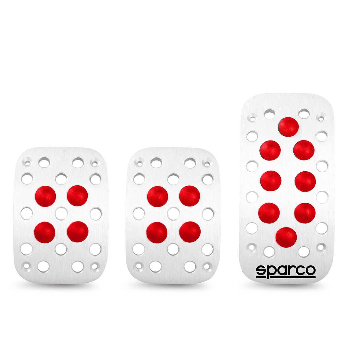 SPARCO - Set Pedales Aluminio Con Goma Sparco CORSA  Spc0409rs
