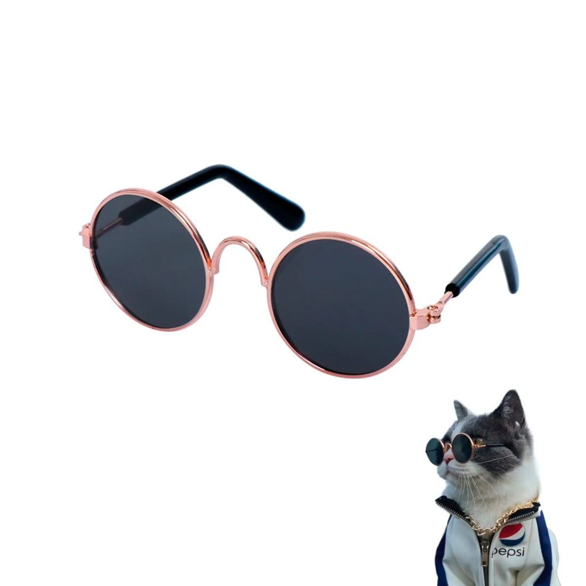 IMPORTADO MC - Lentes para Gatos y Perros - Negro