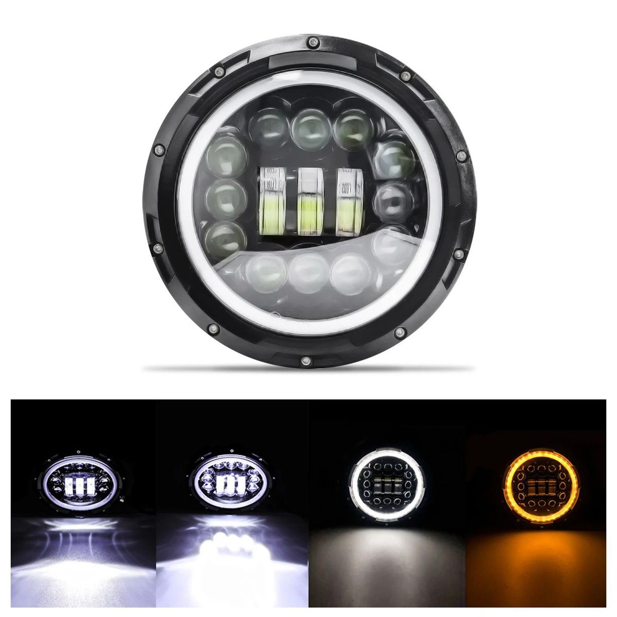 KOBO - Faro Led Harley 7 4d Ojo De Angel + Direccional