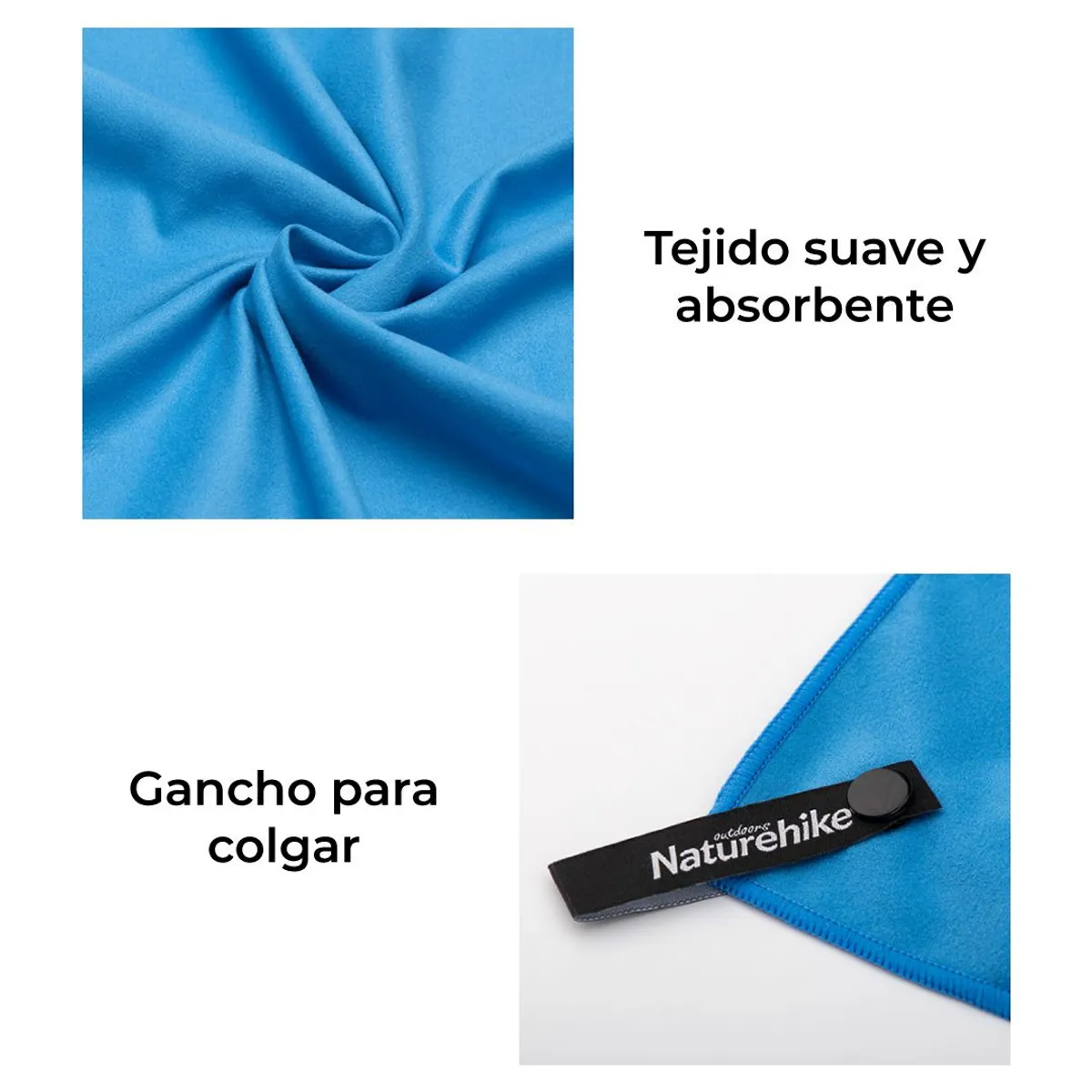 NATUREHIKE - Toalla de microfibra antibacterial - Naturehike - Black