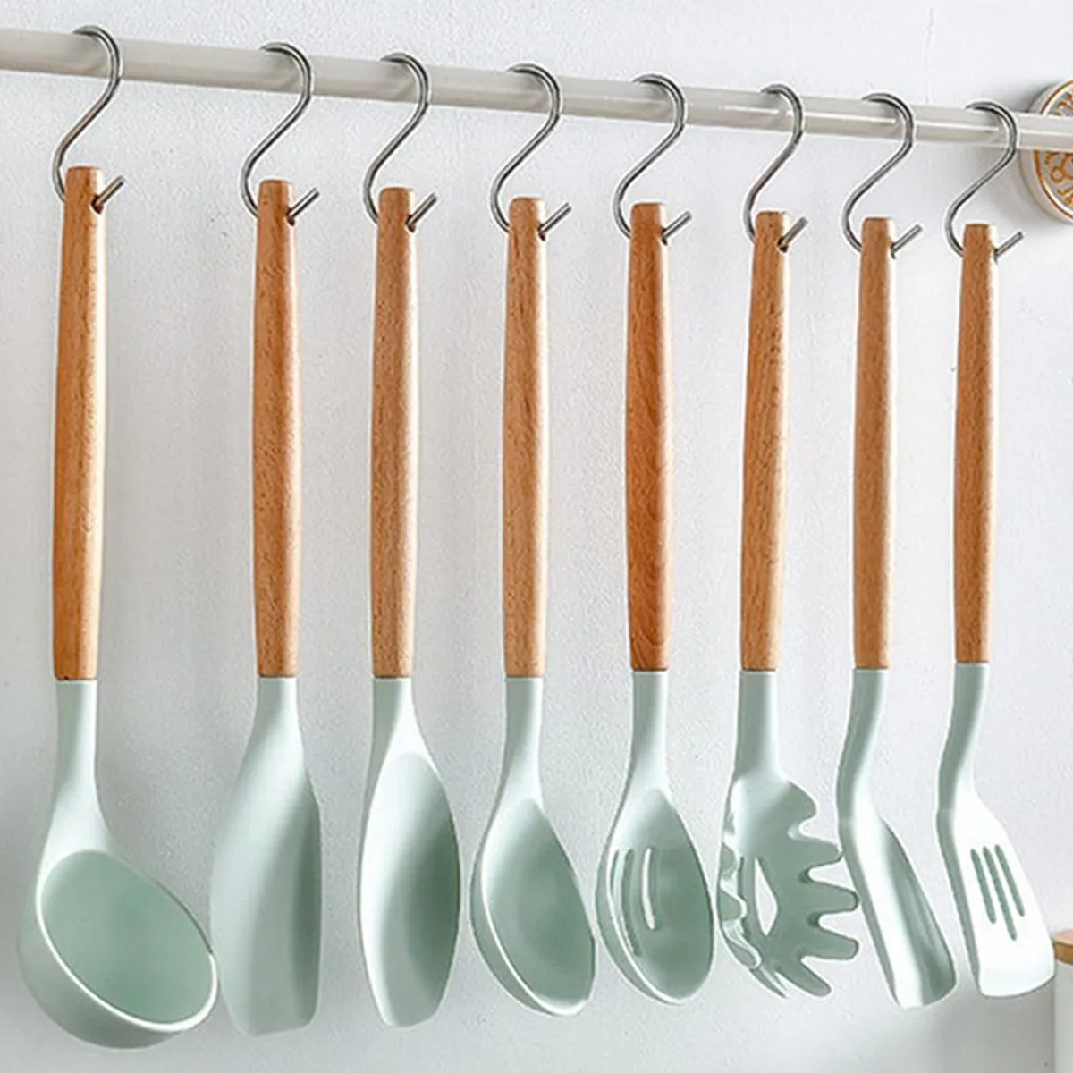 GENERICO - Juego de utensilios de cocina de silicona de 13 piezas