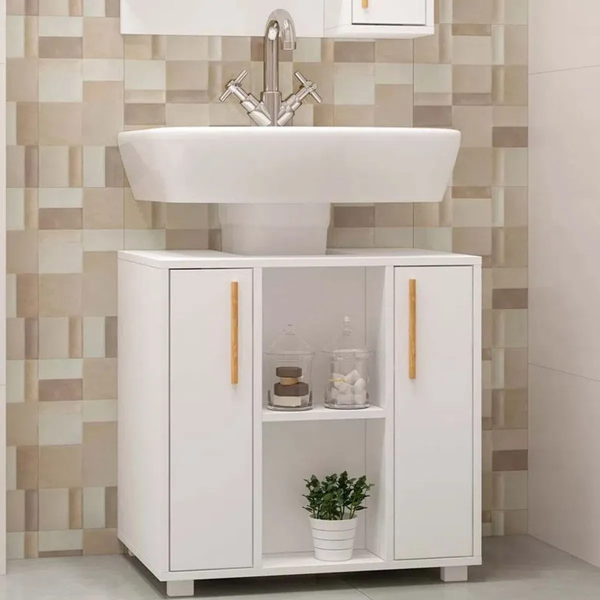 VENTITAS HOME - Organizador de Baño Farisea Ventitas Home Blanco
