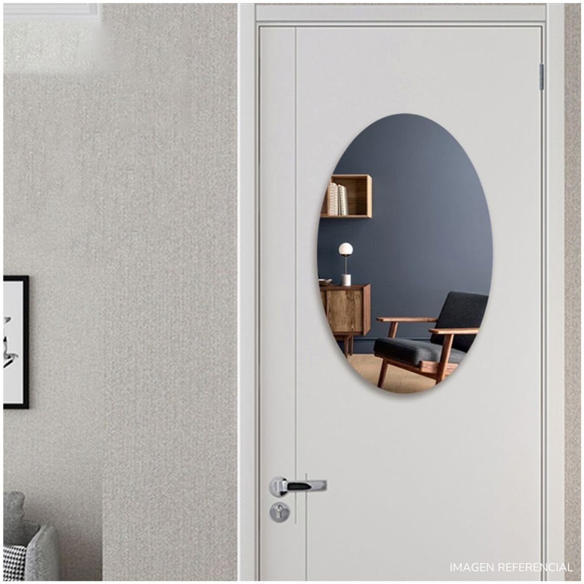 GENERICO - Espejo adhesivo Ovalado decorativo sticker 60 x 40