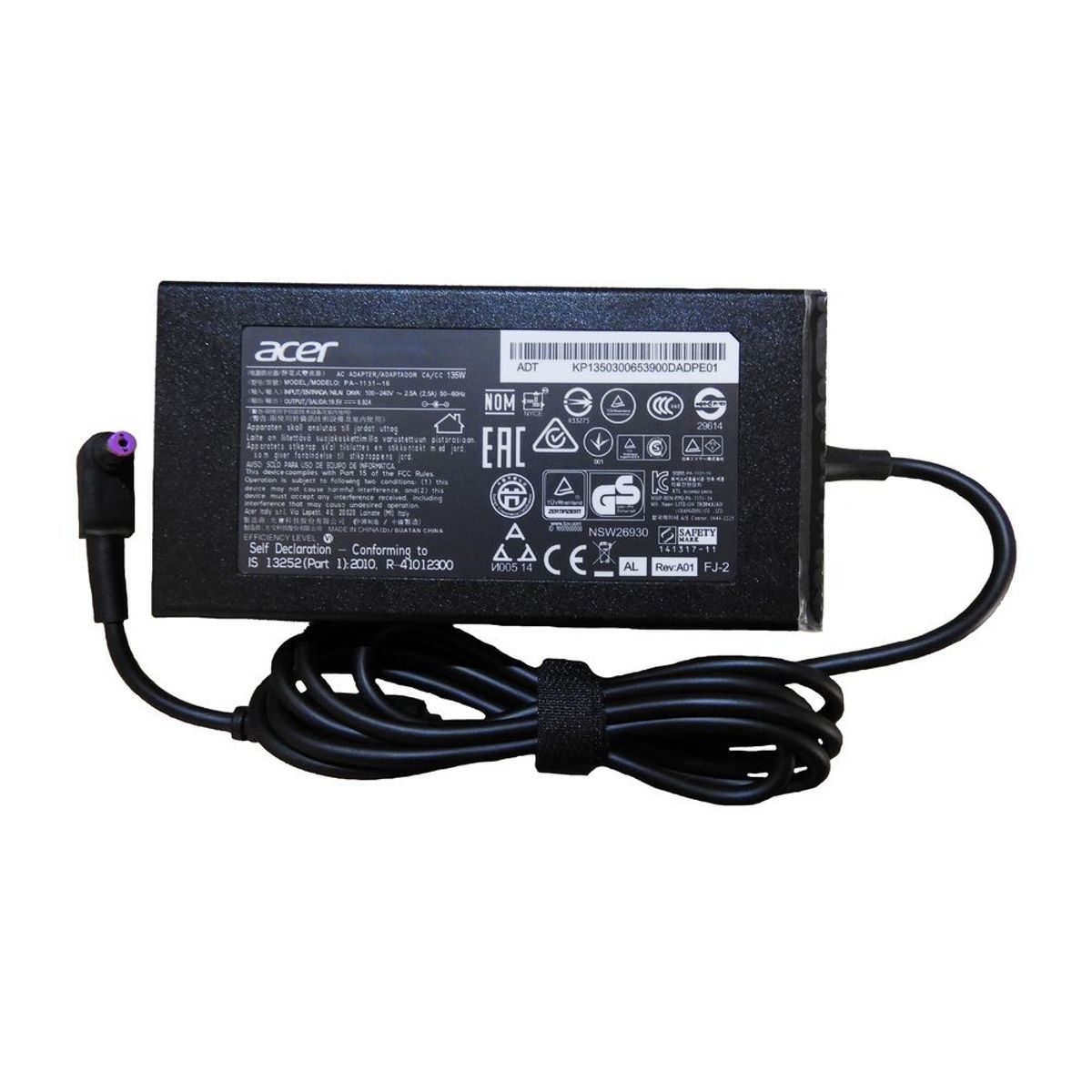 ACER - CARGADOR PARA ACER 19.5V 6.92A 135W 5.5 x 1.7 PUNTA MORADA