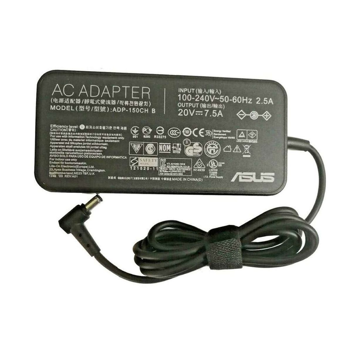 ASUS - CARGADOR PARA ASUS 20V 7.5A 150W 6.0 x 3.7 PUNTA AGUJA - PEQ