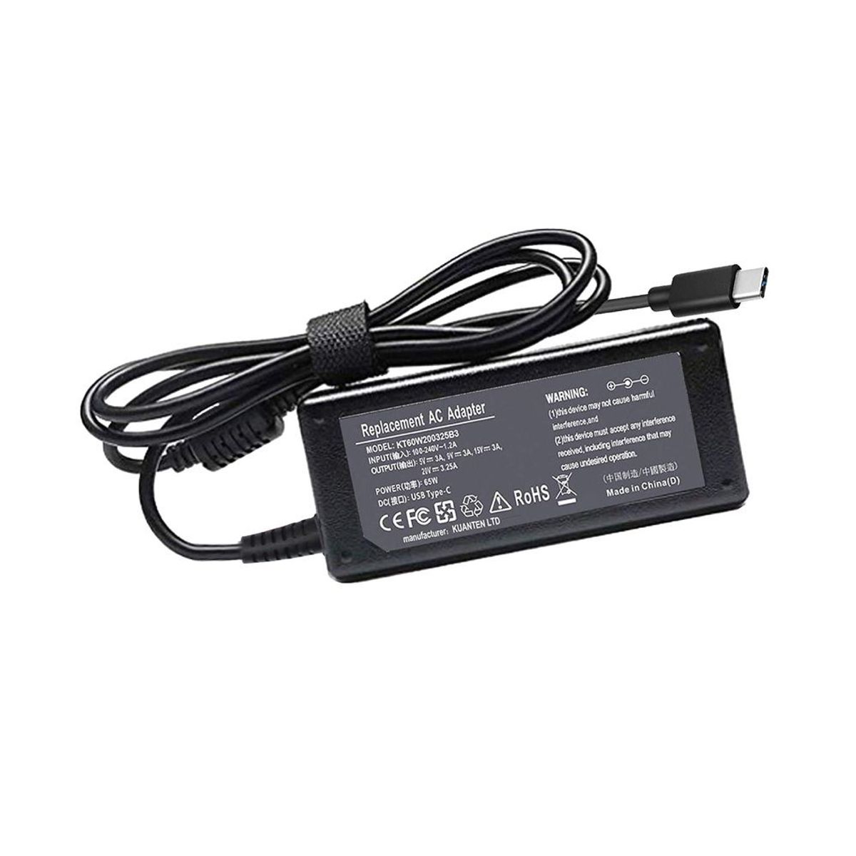 GENERICO - CARGADOR GENÉRICO 20V 3 25A 65W TIPO C RECTANGULAR