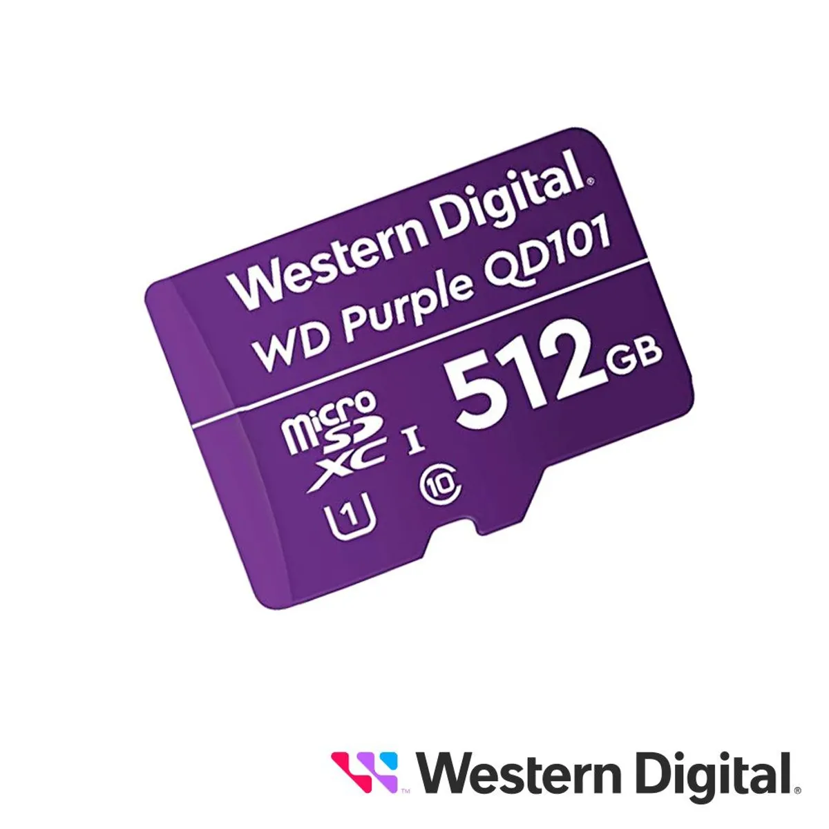 WESTER DIGITAL - Tarjeta MicroSD Western Digital QD101 512GB Purple WDD512G1P0C