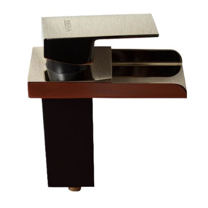 GENERICO - Monocomando 20 cm Ovalin Oro/Negro Caída Catarata