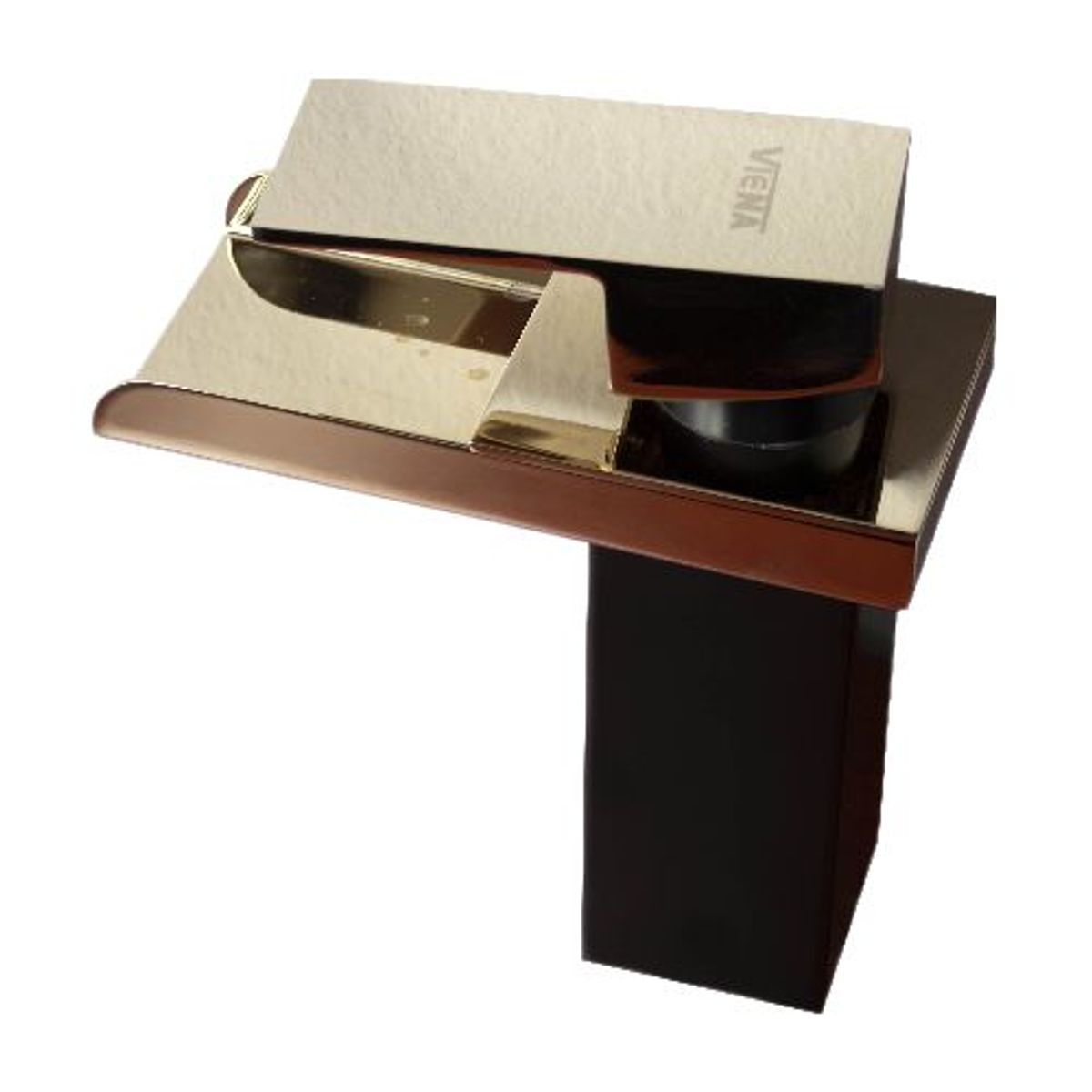 GENERICO - Monocomando 20 cm Ovalin Oro/Negro Caída Catarata