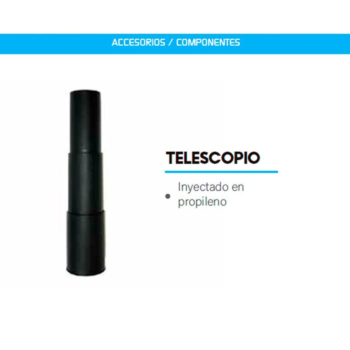 GENERICO - TELESCOPIO INYECTADO EN POLIPROPILENO PARA SILLA GIRATORIA