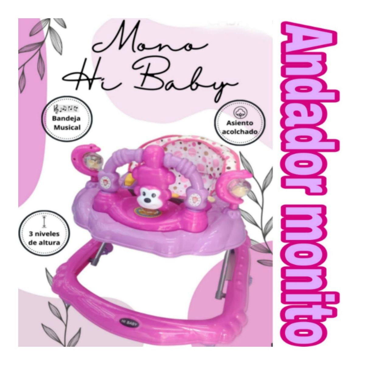 GENERICO - ANDADOR PARA BEBE MONITO LILA