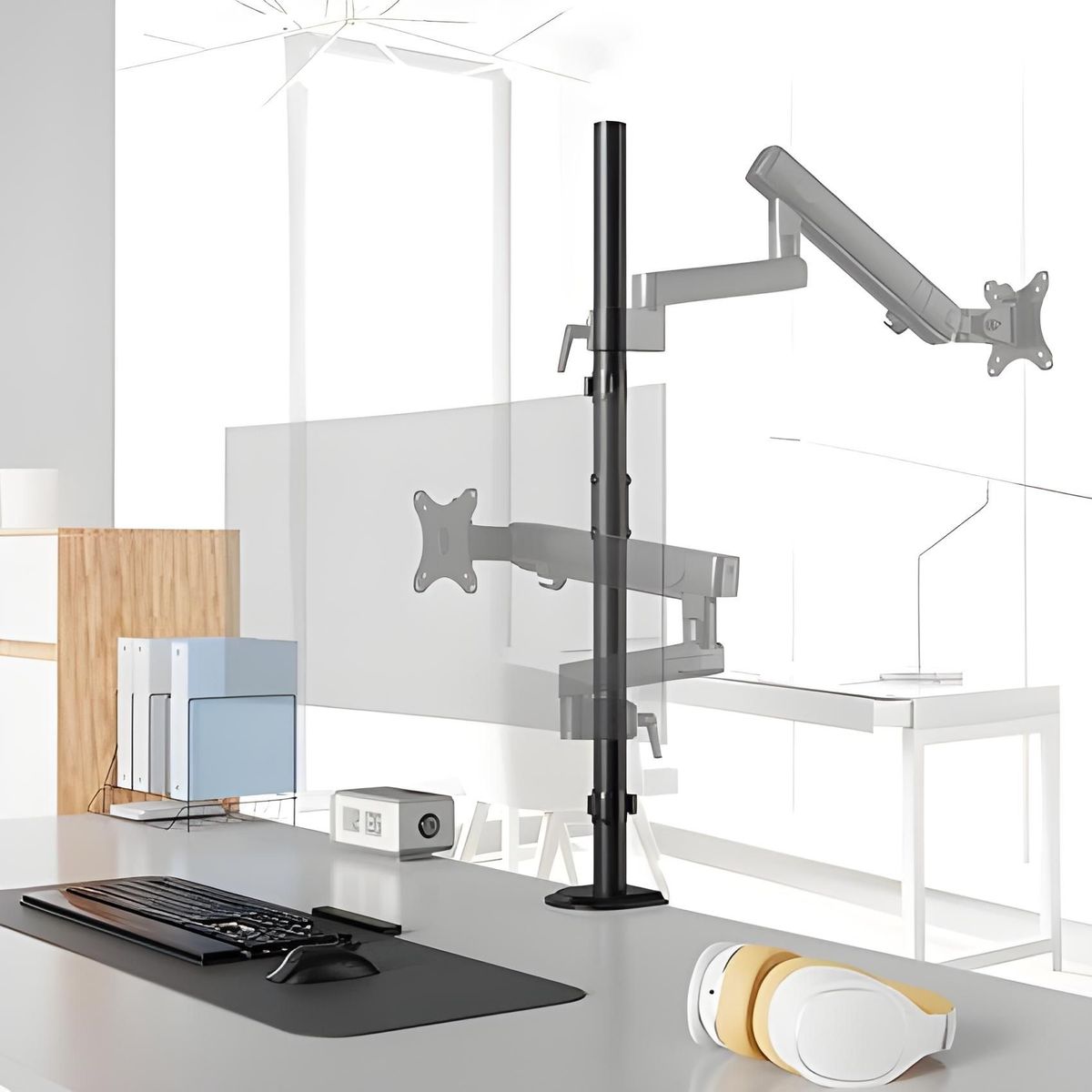 GENERICO - MONTECH - Rack Tubo Para Monitor - Poste Extra Alto de 80cm