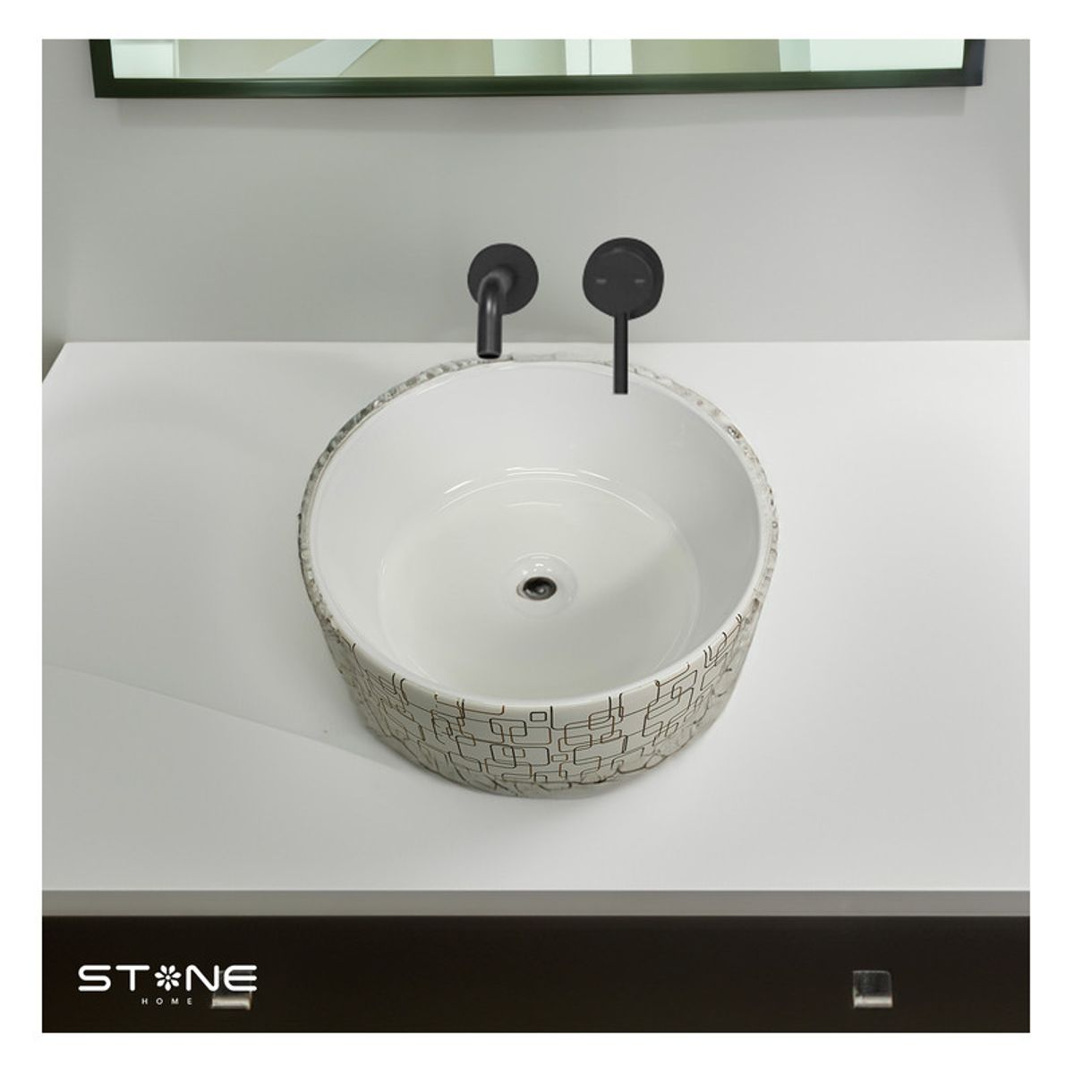 STONE - LAVAMANOS  MOD. CIRCULAR MINIMALISTA LEWIS STONE