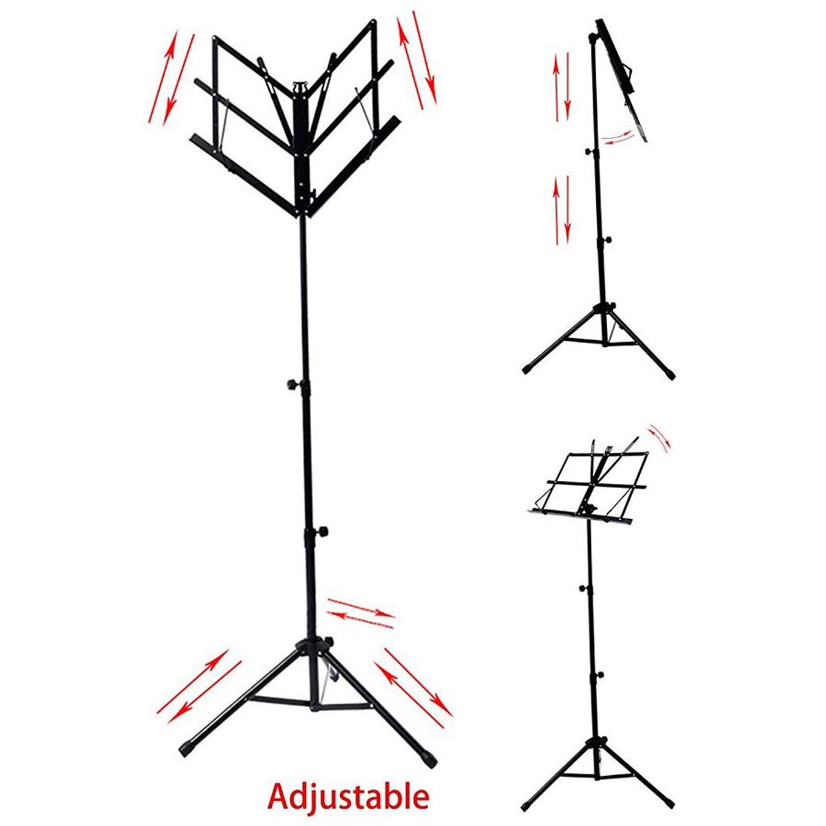 ALL SOUND - Atril de partitura de metal ajustable All Sound