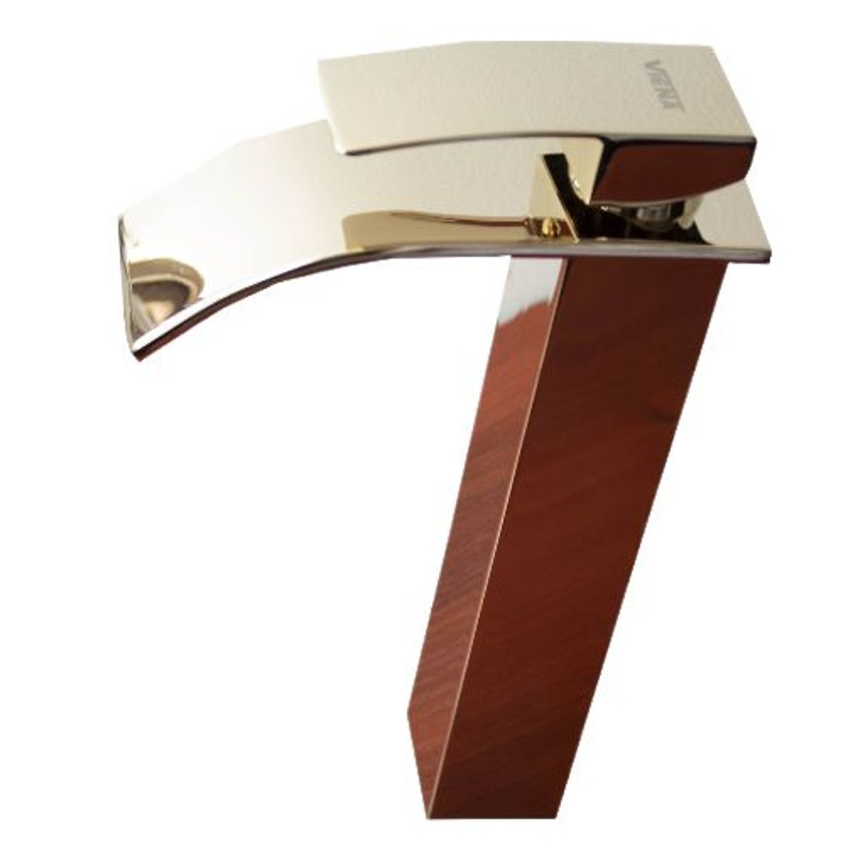 IMPORTADO MC - Monocomando 30 cm Ovalín Oro Cuadrado Pico plano