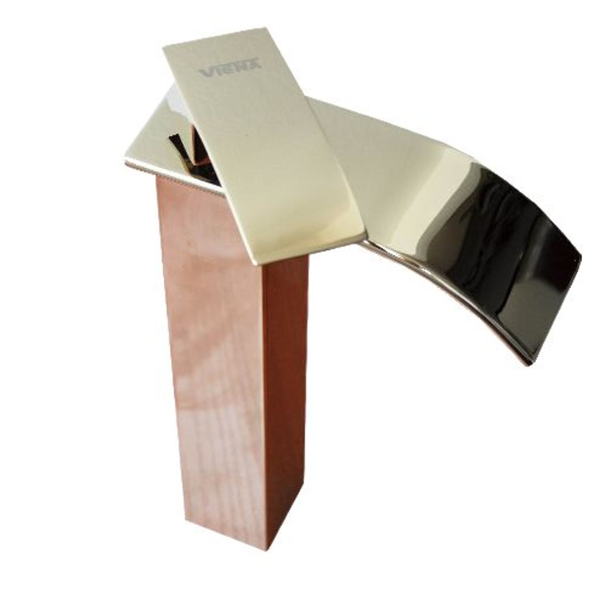 IMPORTADO MC - Monocomando 30 cm Ovalín Oro Cuadrado Pico plano