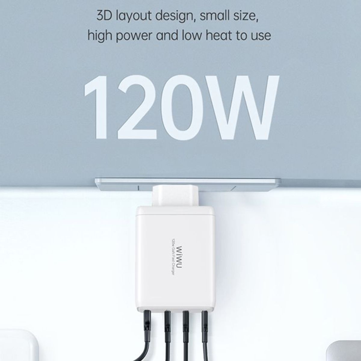 WIWU - WIWU TR257-AEU 120W 4 en 1 Mini cargador rápido - Blanco