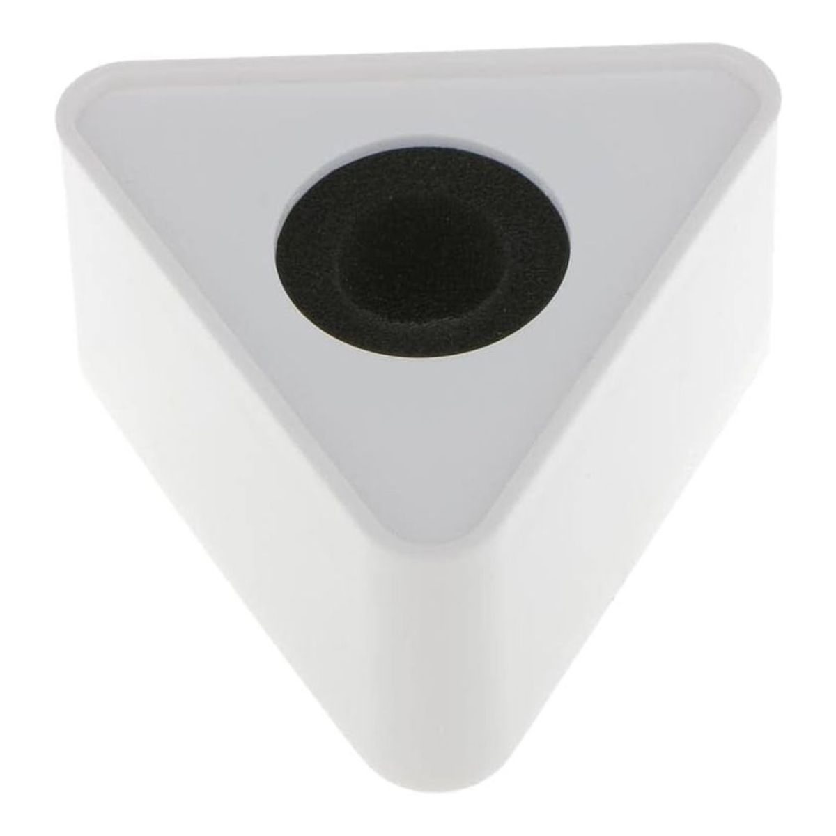 GENERICO - Cubo para microfono reportero entrevista Acrilico Blanco Triangular