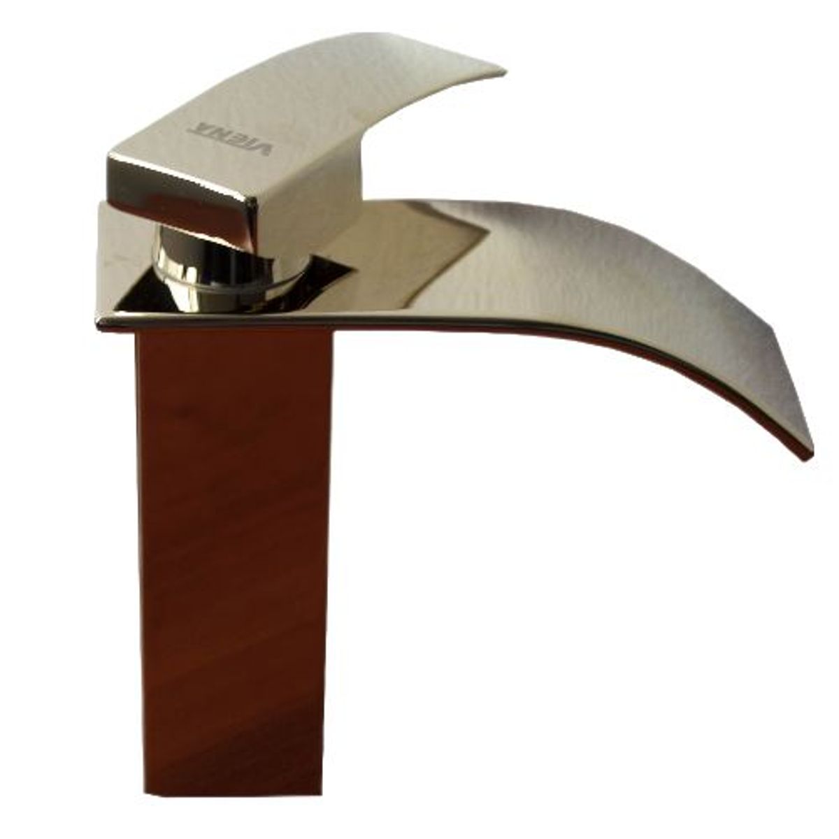 GENERICO - Monocomando 20 cm Lavatorio Oro Cuadrado Pico Plano