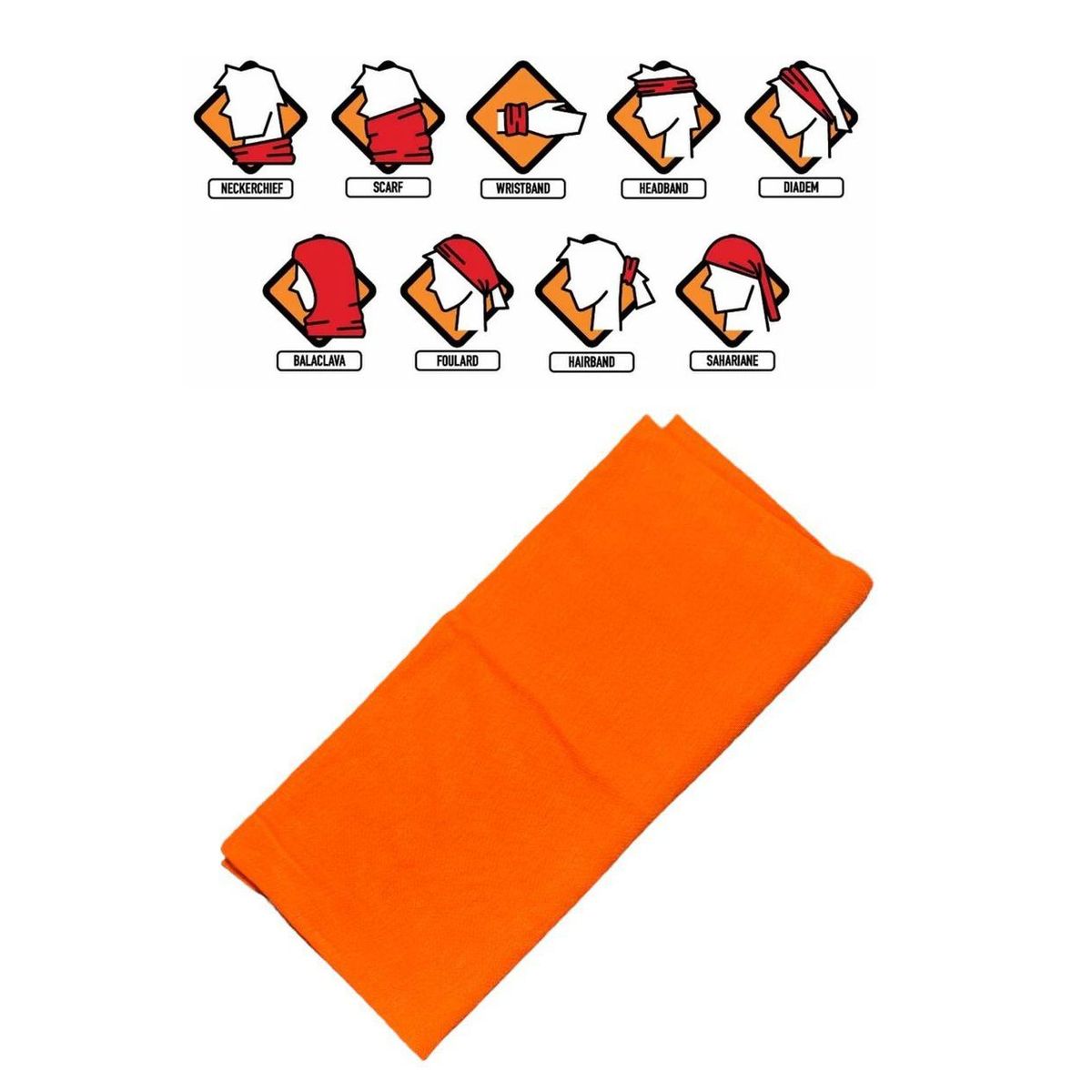 GENERICO - Mascara cortaviento bandana  moto ciclismo NARNAJA