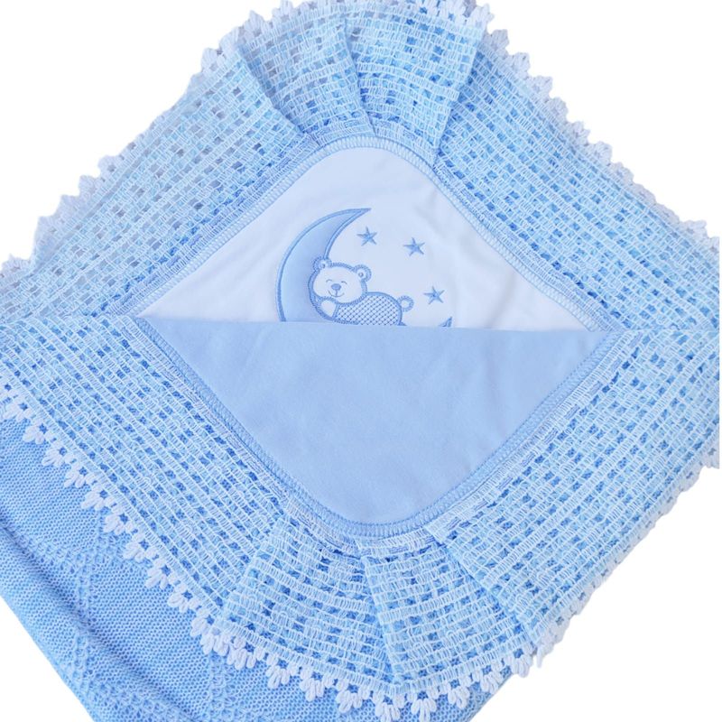 GENERICO - Manta de Hilo Bebé Pima - CELESTE