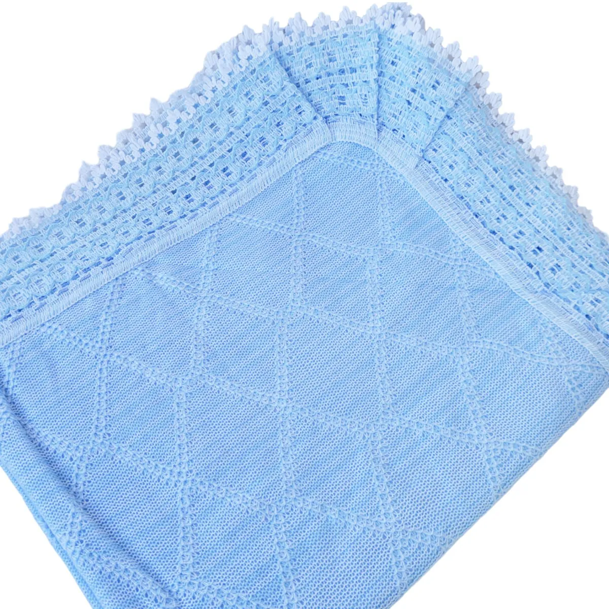 GENERICO - Manta de Hilo Bebé Pima - CELESTE