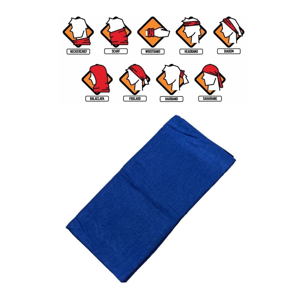 GENERICO - Mascara cortaviento bandana  moto ciclismo AZUL