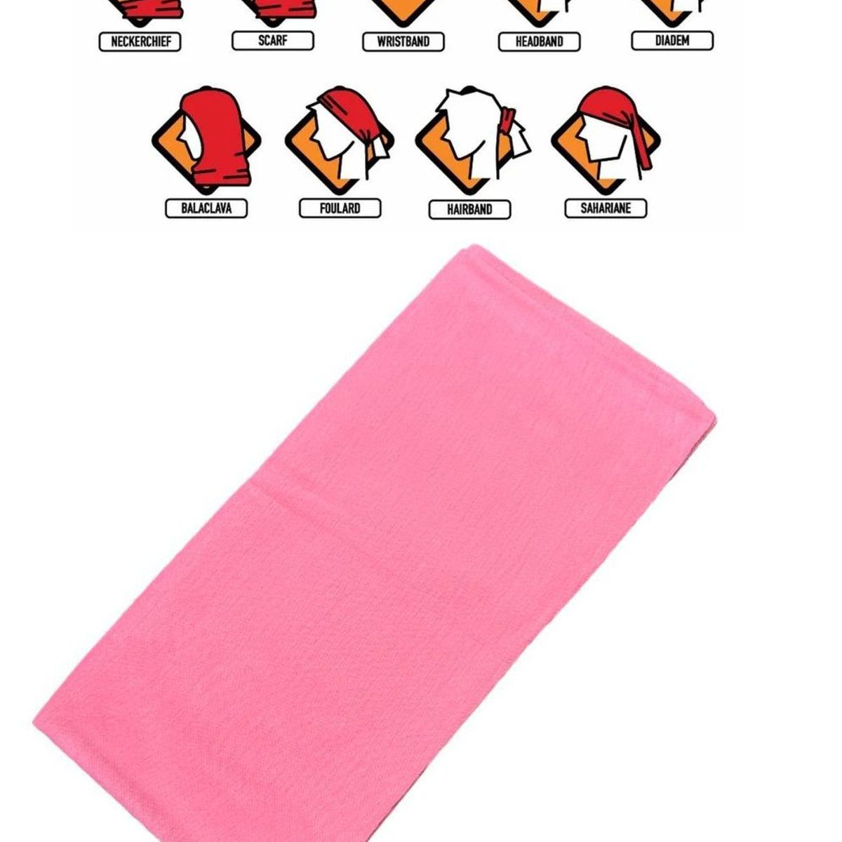 GENERICO - Mascara cortaviento bandana  moto ciclismo ROSADO