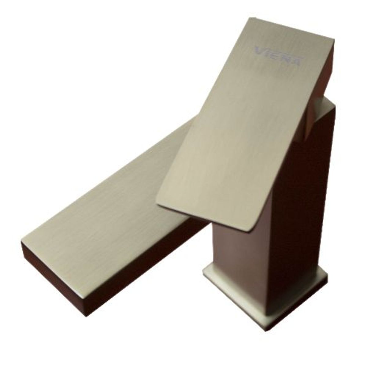 GENERICO - Monocomando 20 cm Cuadrado Oro Pico Largo