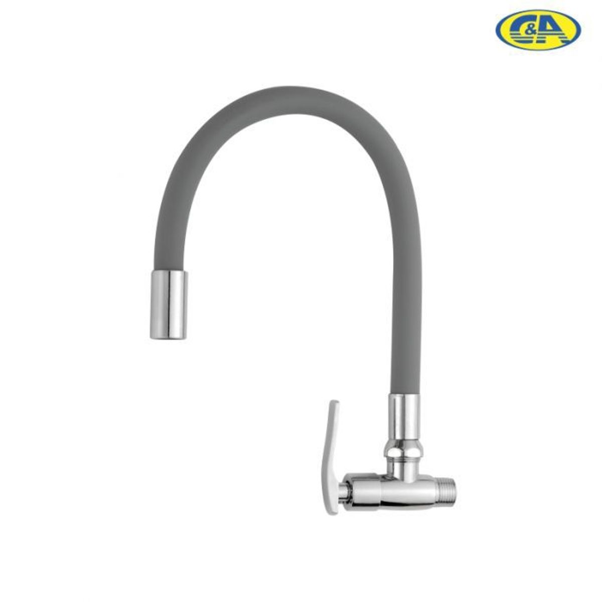 C AND A TOOLS - Llave Lavadero Pared Pico Ganso Flexible Gris C&A  -  Gris